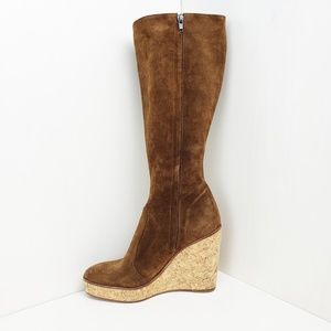 Barney's New York Coop Cork wedge Suede Boot